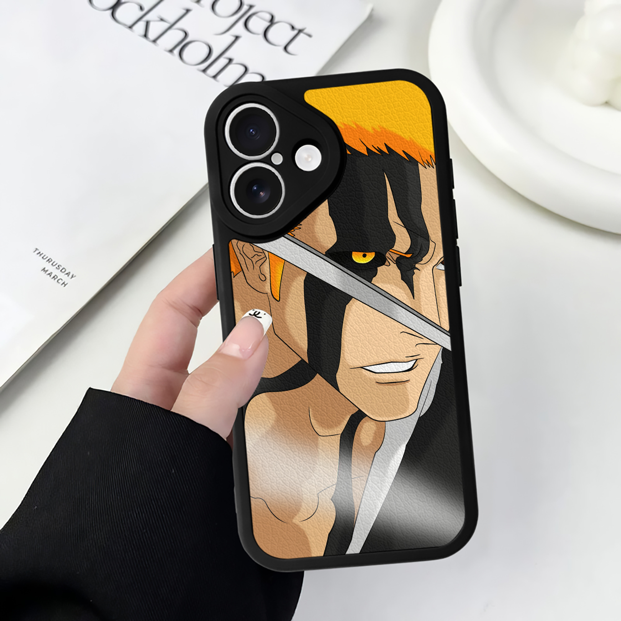 （画像用） ブリーチ BLEACH 【iPhone 16シリーズ対応】シリコンスマホケース（レザー調） 材質：シリコン